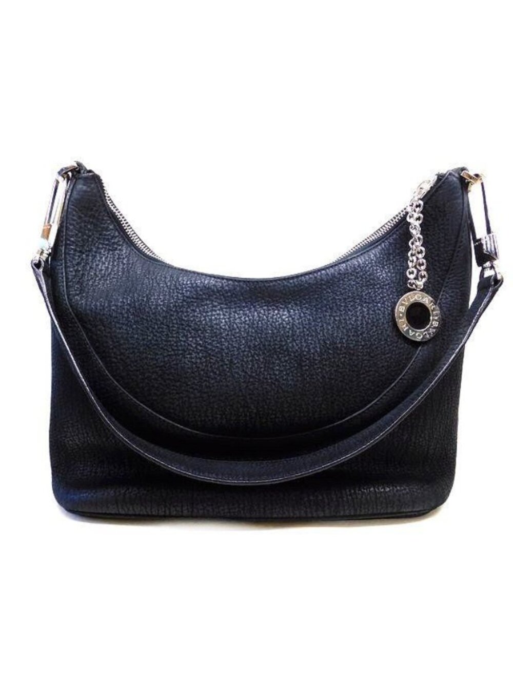 Bvlgari Bag Leather Black Orange